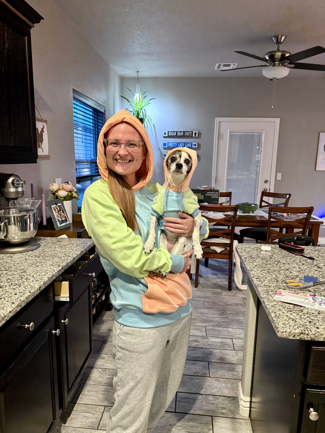 Customer photo review of Color Block Human Hoodies