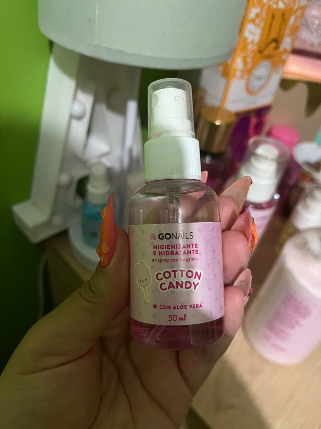 Customer photo review of Higienizante e Hidratante de Manos y Pies - Cotton Candy
