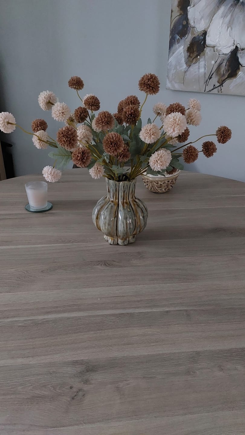 Customer photo review of Zijden Kiku Bloemen - Crème Mix
