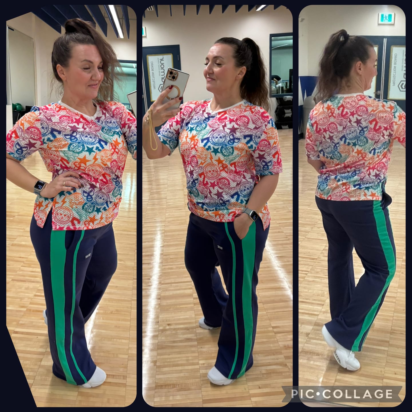 Customer photo review of Sizzlin' Wide Leg Sweatpants