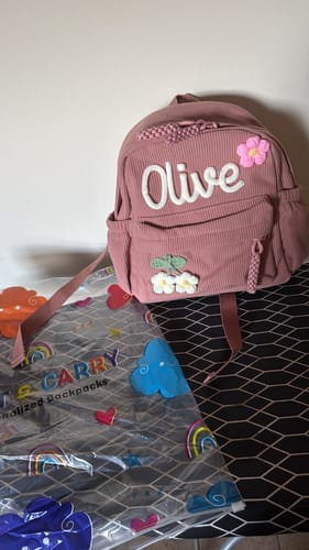 Customer photo review of K&C - Personalized Knitted Backpack