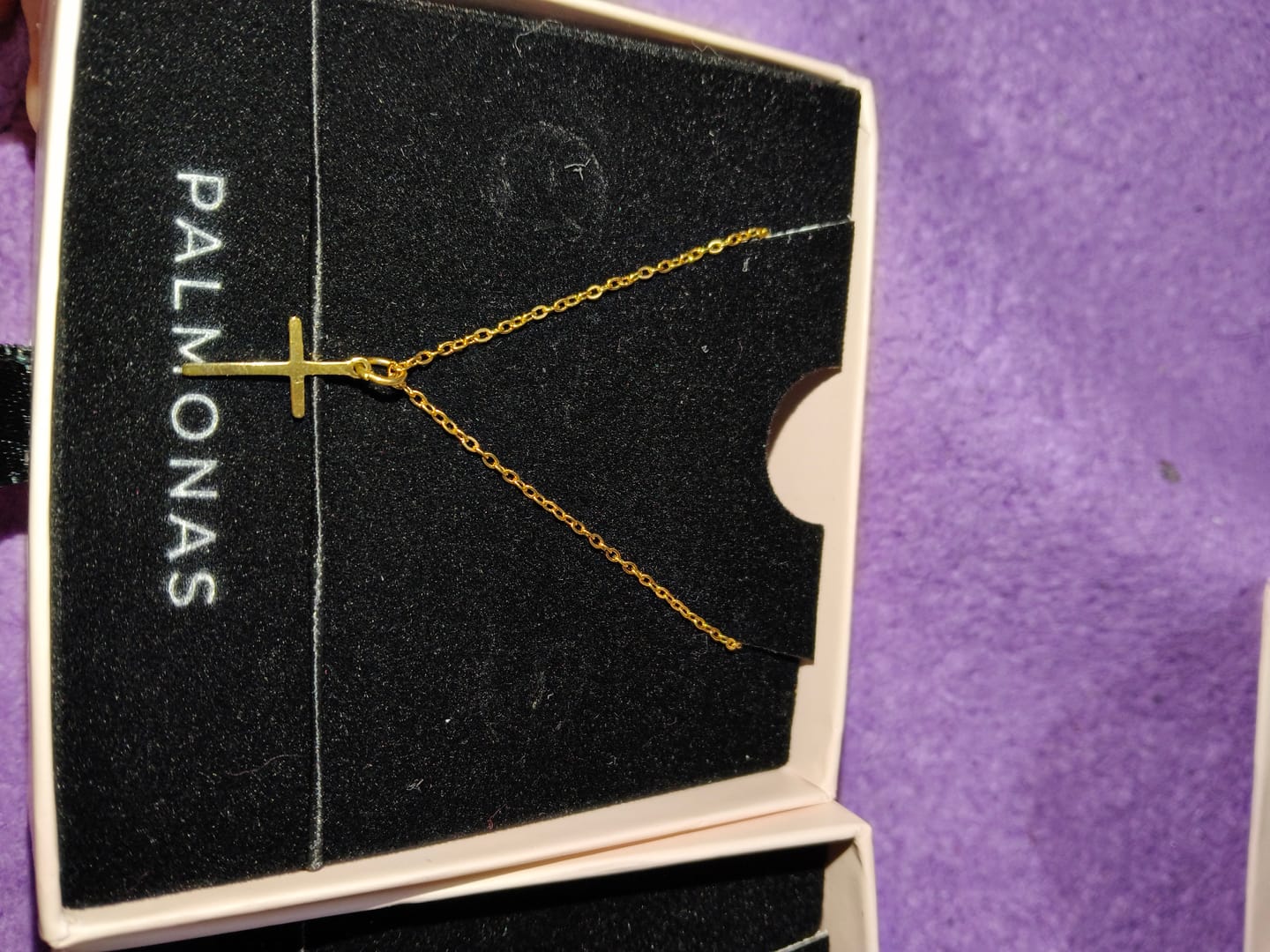 Customer photo review of Golden Cross Necklace
