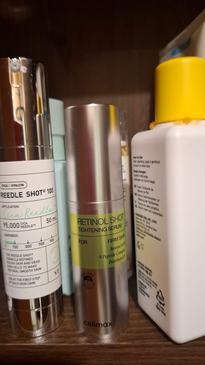 Customer photo review of Liftinga efektu piešķirošs serums ar retinolu un mikroadatām Celimax The Vita−A Retinol Shot Tightening Serum
