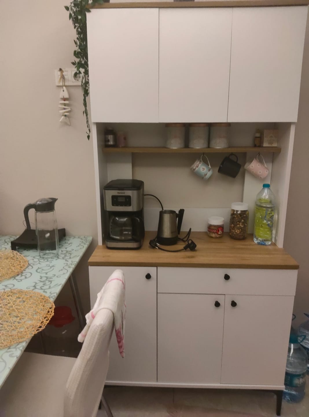 Customer photo review of Rani JE196 Çok Amaçlı Dolap 6 Kapaklı 1 Çekmeceli Kiler Mutfak Dolabı Sepet Ceviz - Beyaz
