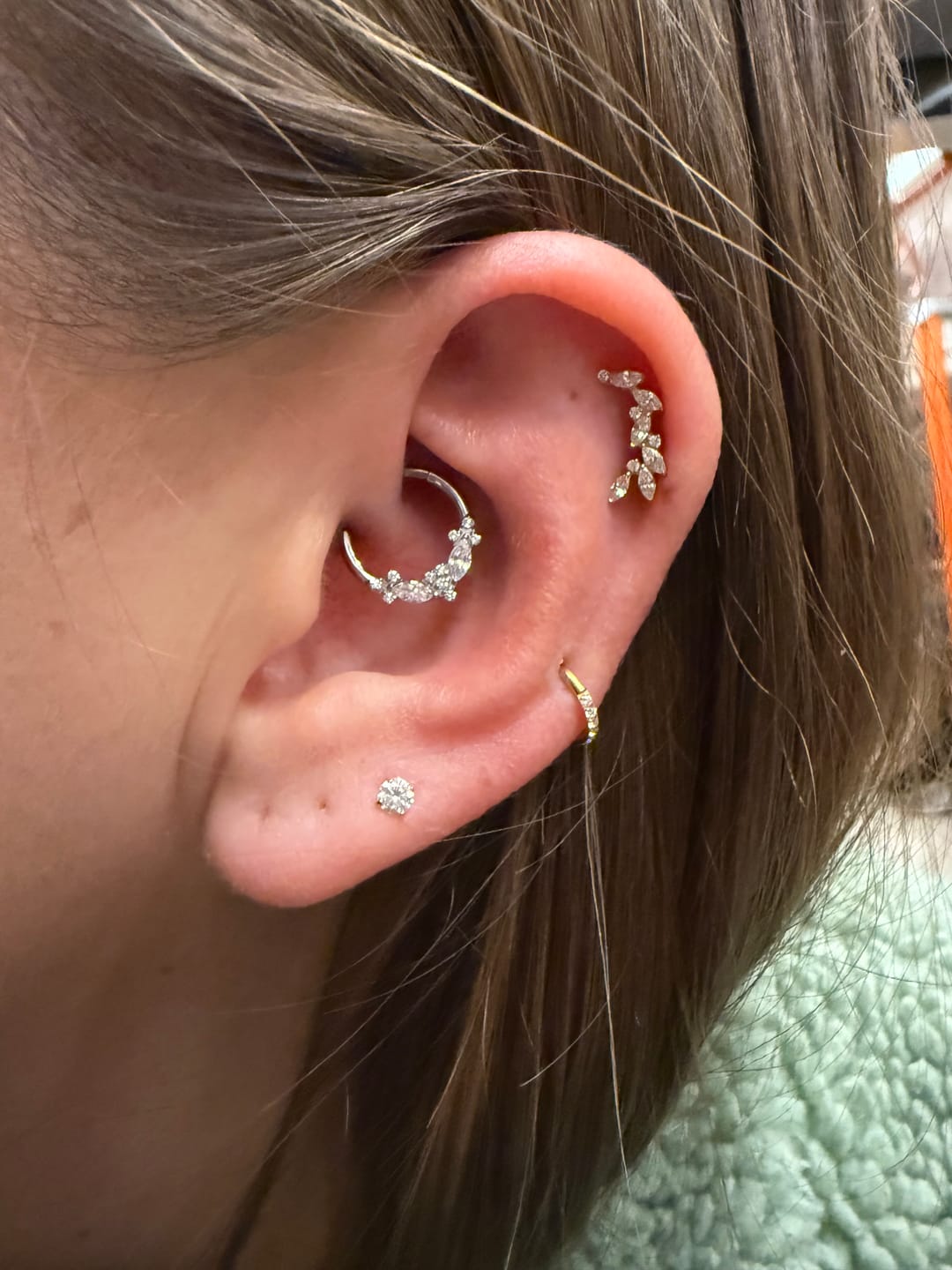 Customer photo review of Eternity Pavé Clicker Gold