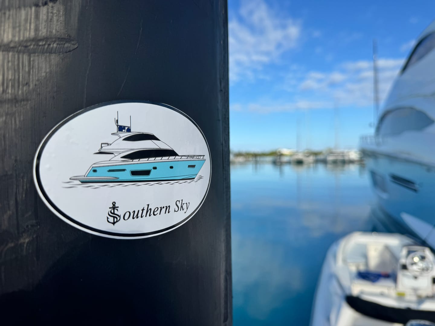 Customer photo review of Custom Oval Boat Stickers