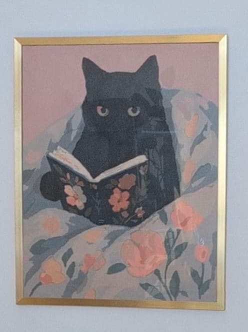 Customer photo review of Malen nach Zahlen - Lesende Katze