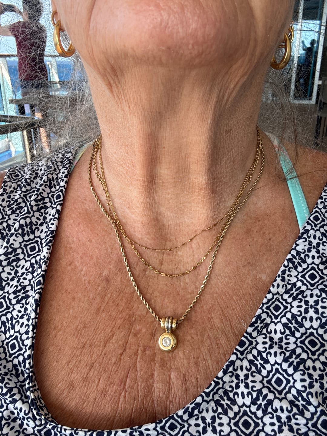 Customer photo review of Mila Twist Gold Chain Necklace