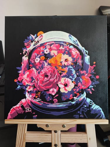 Customer photo review of Astronauta Floreado (Pintura por Números) 40x40 cm