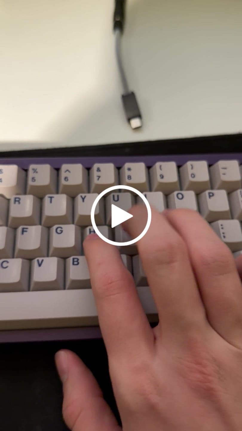 Customer video review of KEYGEEK Y2 LINEAR SWITCH FACTORY LUBED (10PCS)