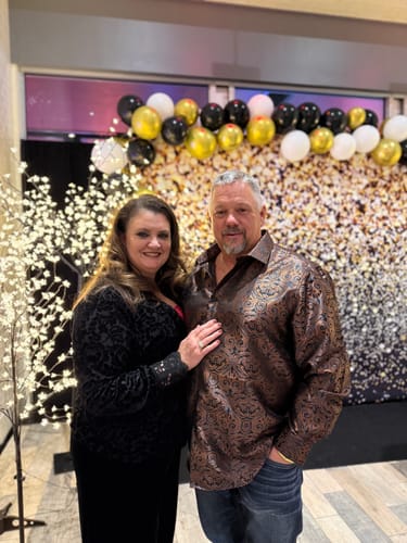 Customer photo review of Barry. Wang Mens Paisley Dress Shirt Brown 70s Disco Long Sleeve Button Down Shirt