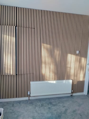 Customer photo review of Acoustic Slat Panel - Natural Oak