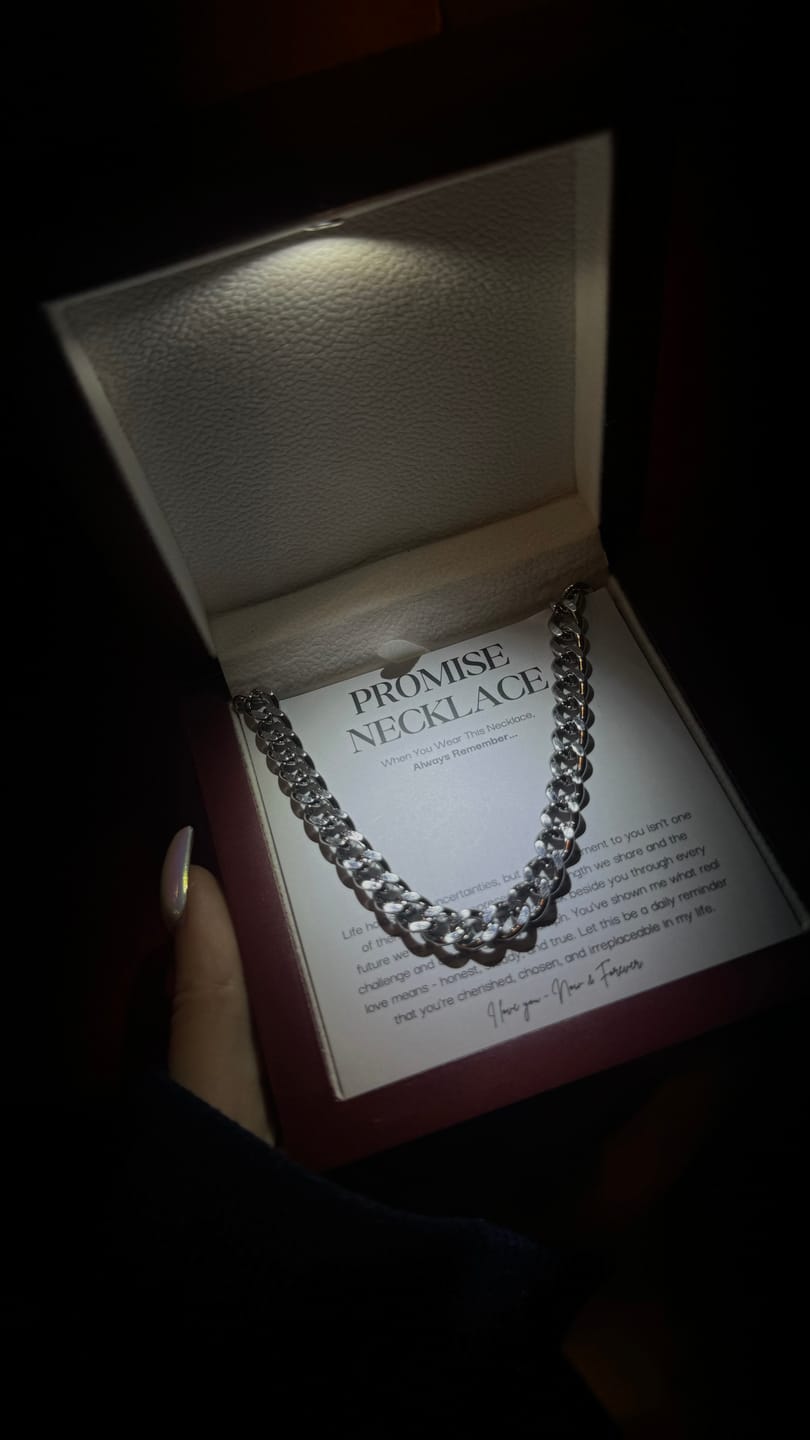 Customer photo review of Sterling Silver Promise Necklace