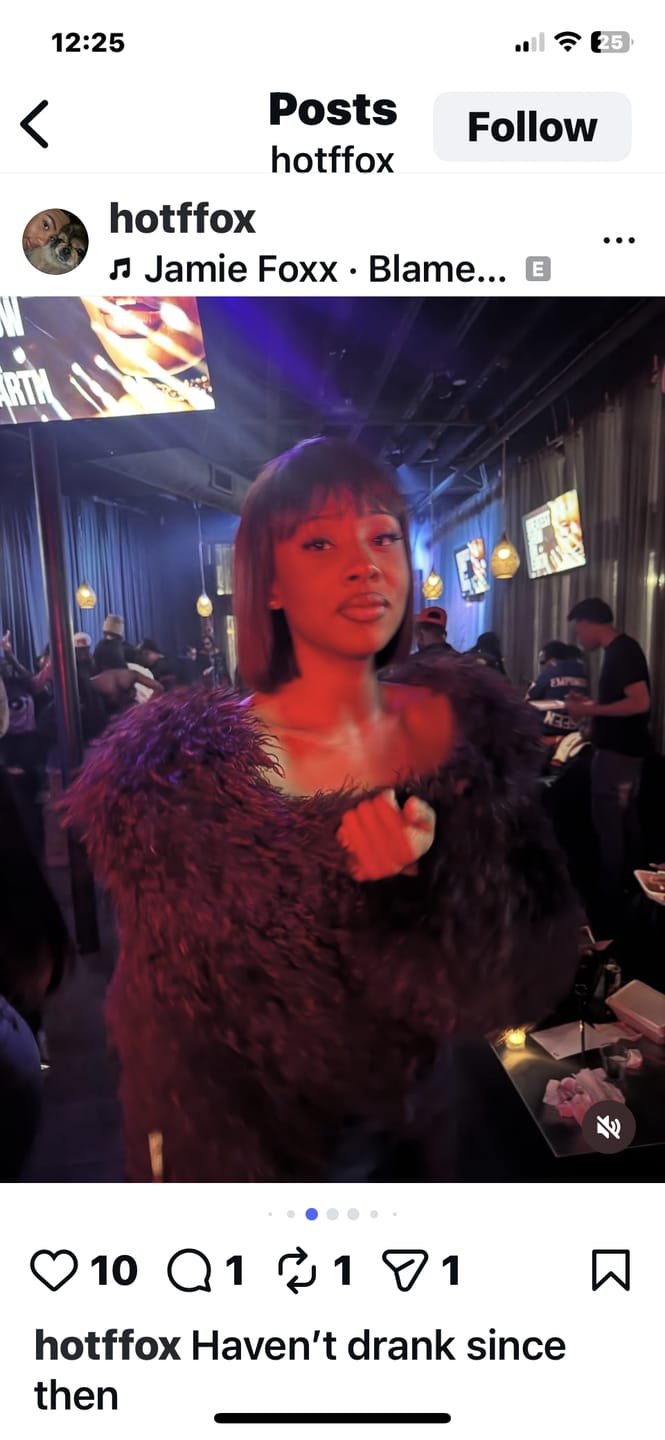 Customer photo review of Liza Fuzzy Faux Fur Coat