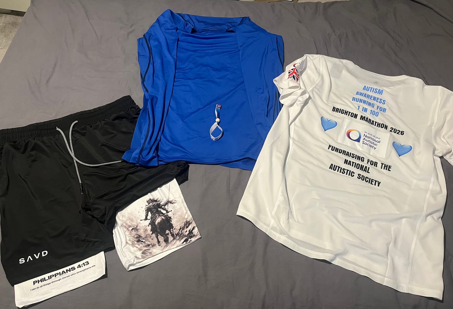 Customer photo review of Philippians 4:13 Warrior Performance Shorts