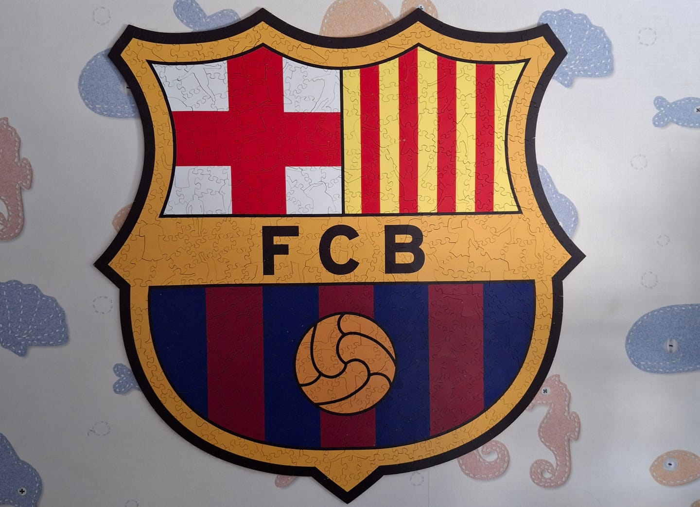 Customer photo review of FC Barcelona® Logo - Wooden Puzzle