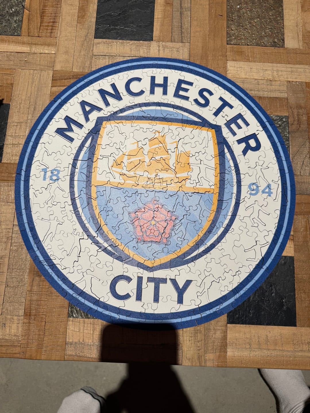 Customer photo review of Manchester City FC® Logo - Wooden Puzzle