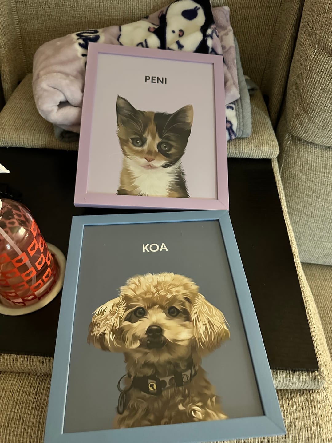 Customer photo review of Framed Pet Portrait, Custom Pet Gift, Custom Framed Portrait, Pet Memorial, Pet Gift, New Pet Gift, Pet Lover Gift (Size/Frame Color: 8"x10"/No Frame, Number of Pets: One Pet, Personalization: PENI)