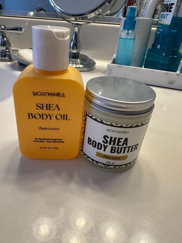 Customer photo review of Shea Body Oil - Lemon