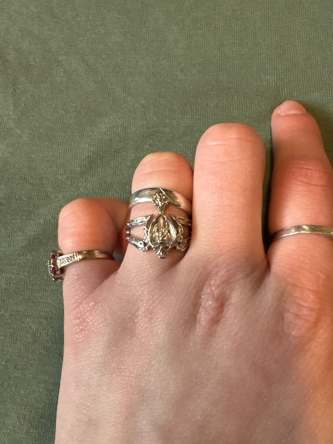 Customer photo review of TRIBAL CROSS RING