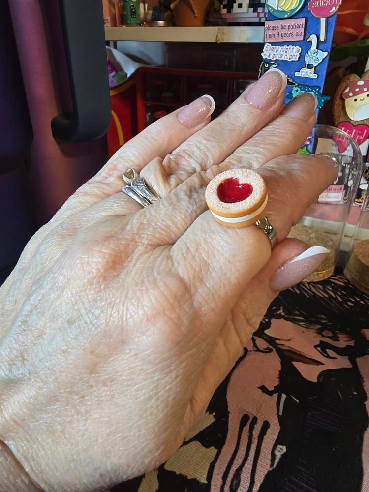 Customer photo review of Scented Shortcake Heart Cookie Ring