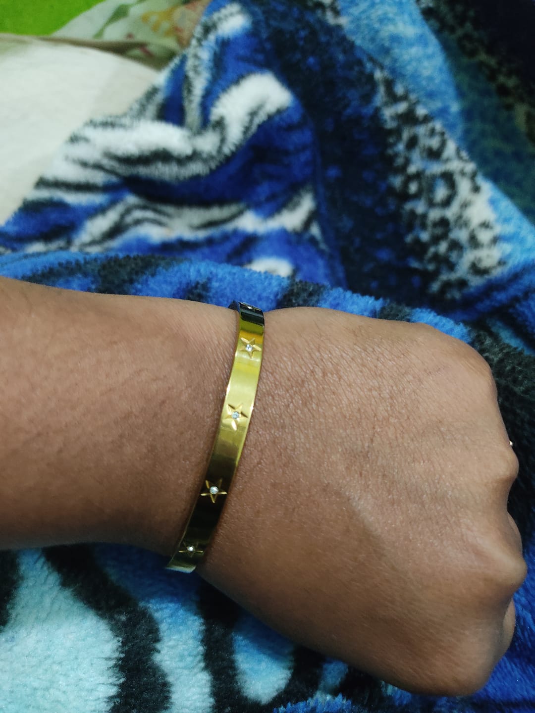 Customer photo review of Golden Line of Light Kada