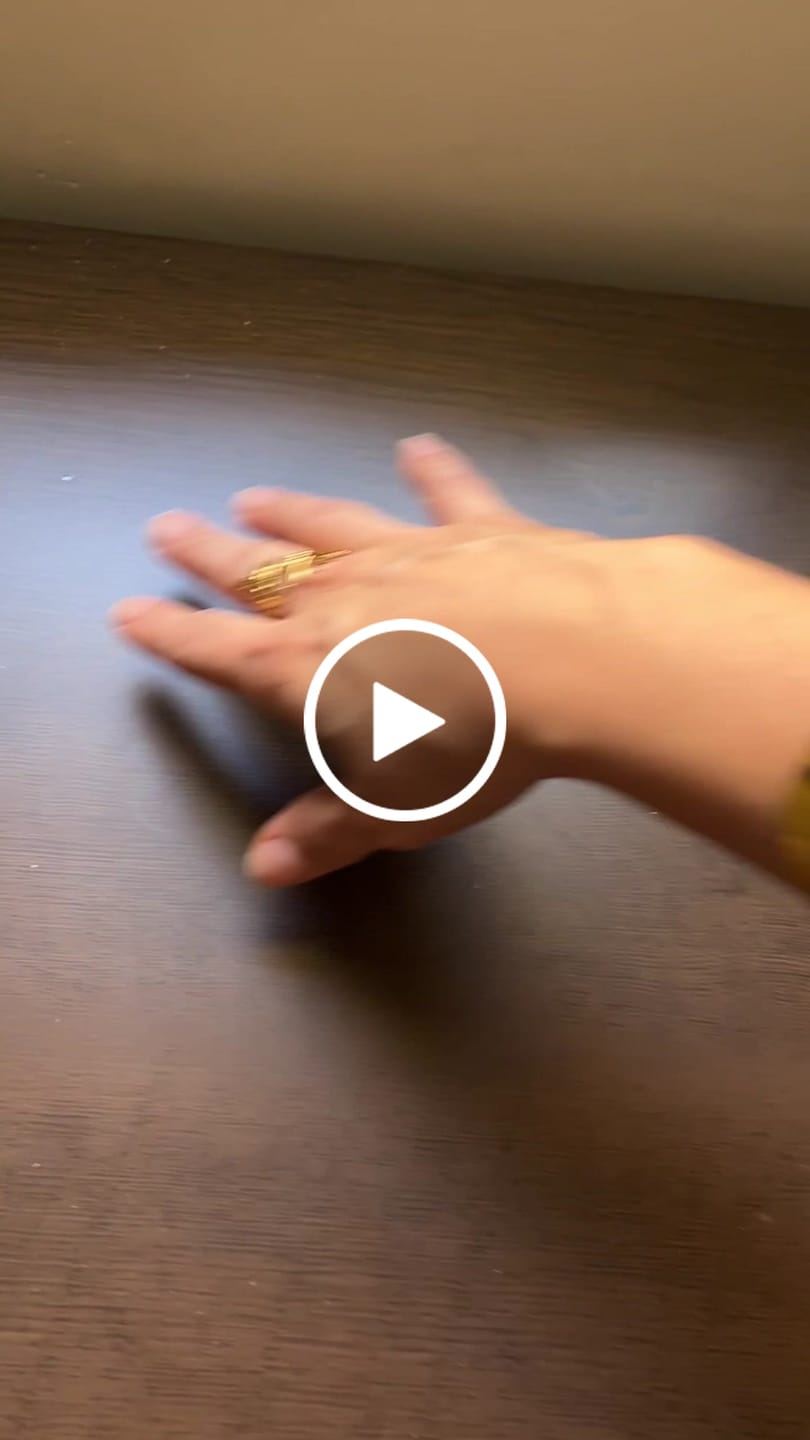 Customer video review of Anel Ramos Ajustável Banhado em Ouro 18K