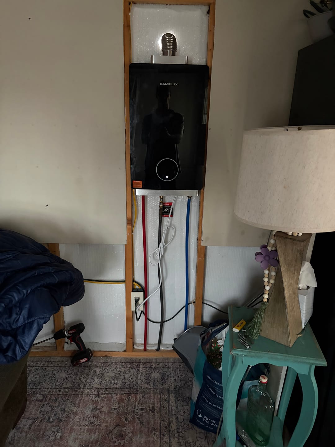 Customer photo review of Camplux Instant Indoor Tankless Gas Water Heater 3.18 GPM | Black