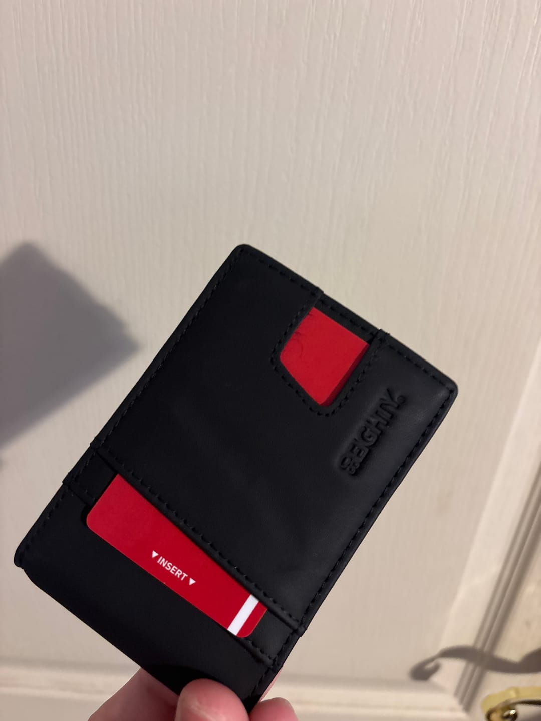 Customer photo review of 80Eighty® Matte Black Leather Wallet