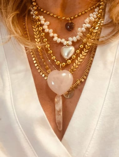 Customer photo review of AMETHYST 4MM BALL CHAIN- protection, stress relief, inner peace