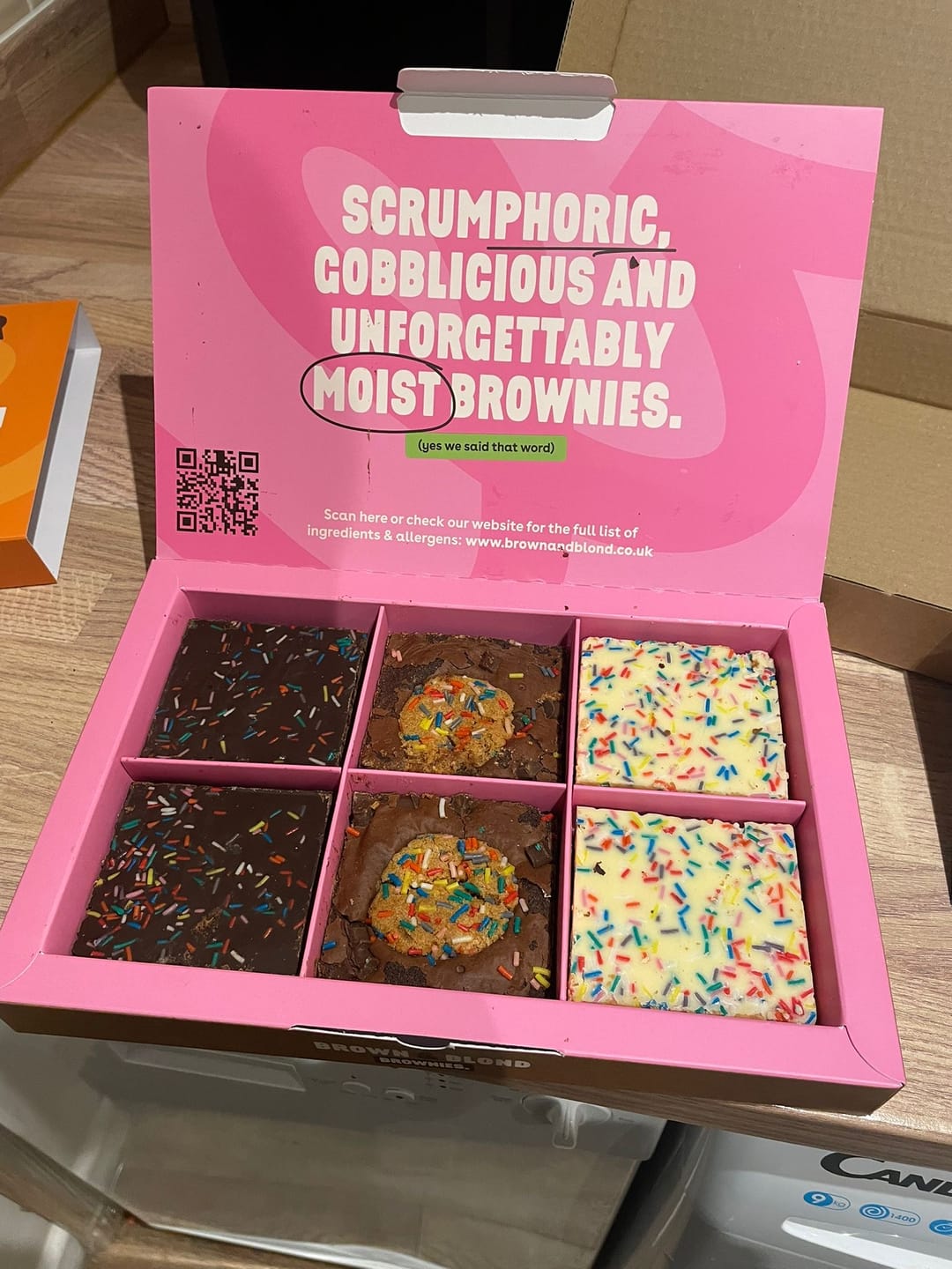 Customer photo review of Birthday Brownie Box