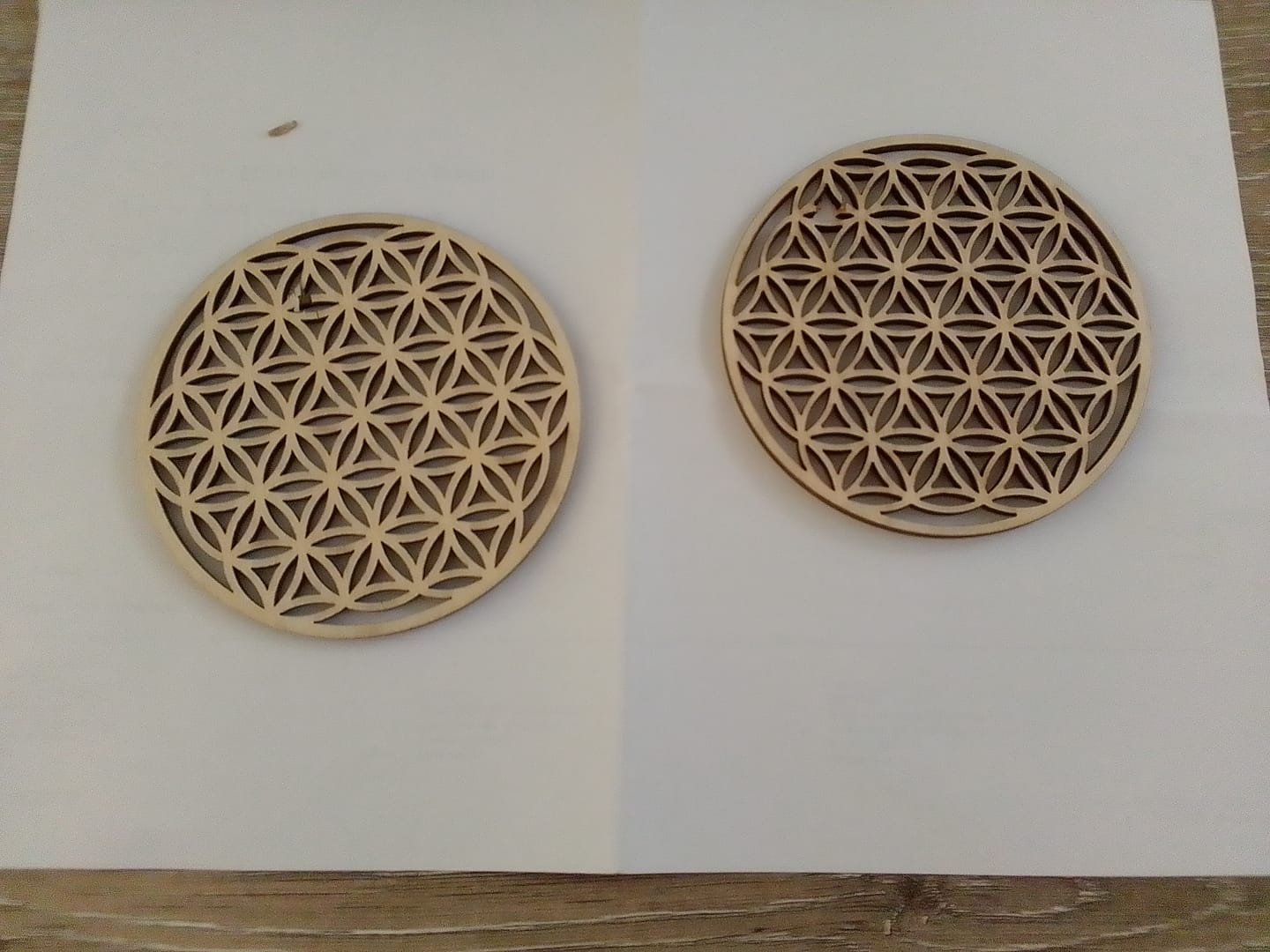 Customer photo review of Fleur de Vie en mdf, différentes tailles