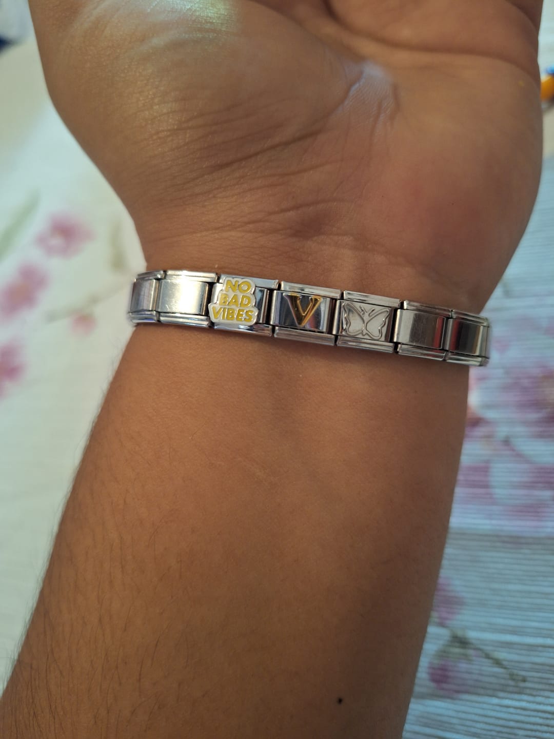 Customer photo review of Charm No bad vibes