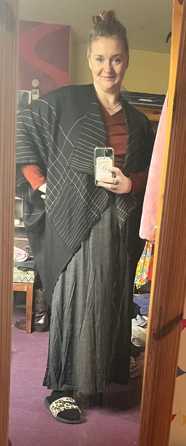 Customer photo review of JIVA Wool Kimono Water