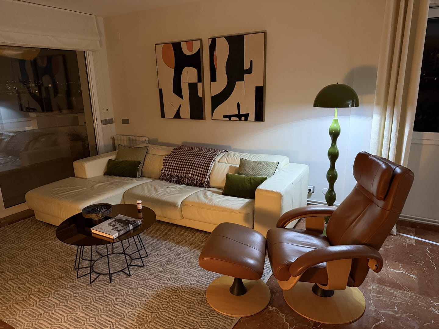 Customer photo review of Mid-Century Geometric Abstract Painting - Chromatic Puzzle