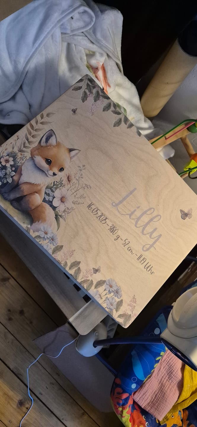 Customer photo review of Erinnerungsbox Baby - Baby Fuchs