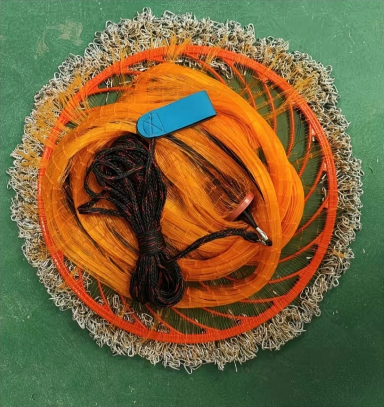 Customer photo review of Hand Cast Fishing Net with Large Disc – Easy Throw Rubber Mesh Net for Catching Fish