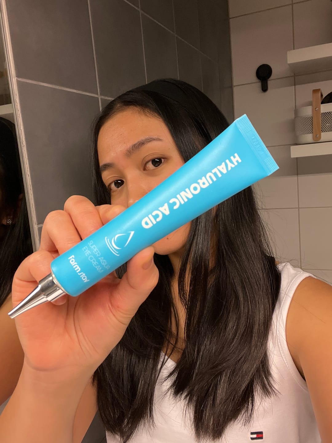Customer photo review of Mitrinošs krēms ādai ap acīm Farmstay Hyaluronic Acid Super Aqua Eye Cream