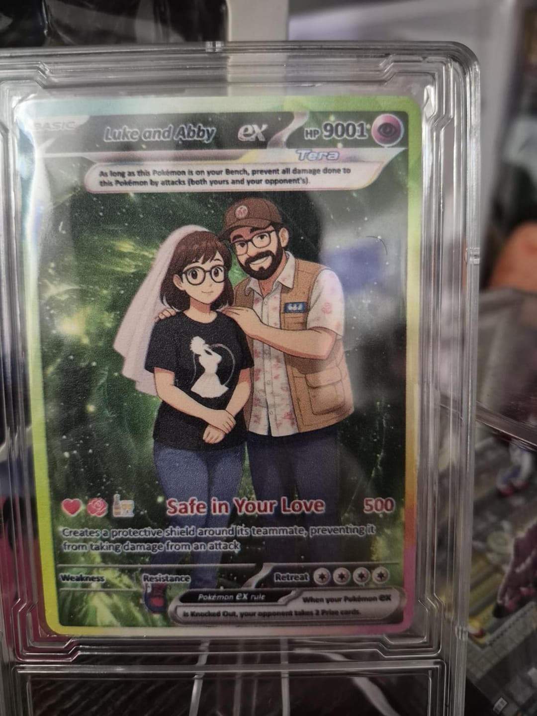Customer photo review of Custom Pokémon Cards with Anime Picture, Personalized Poke Cards Animated Style Gifts for Him and Her - CPC-04