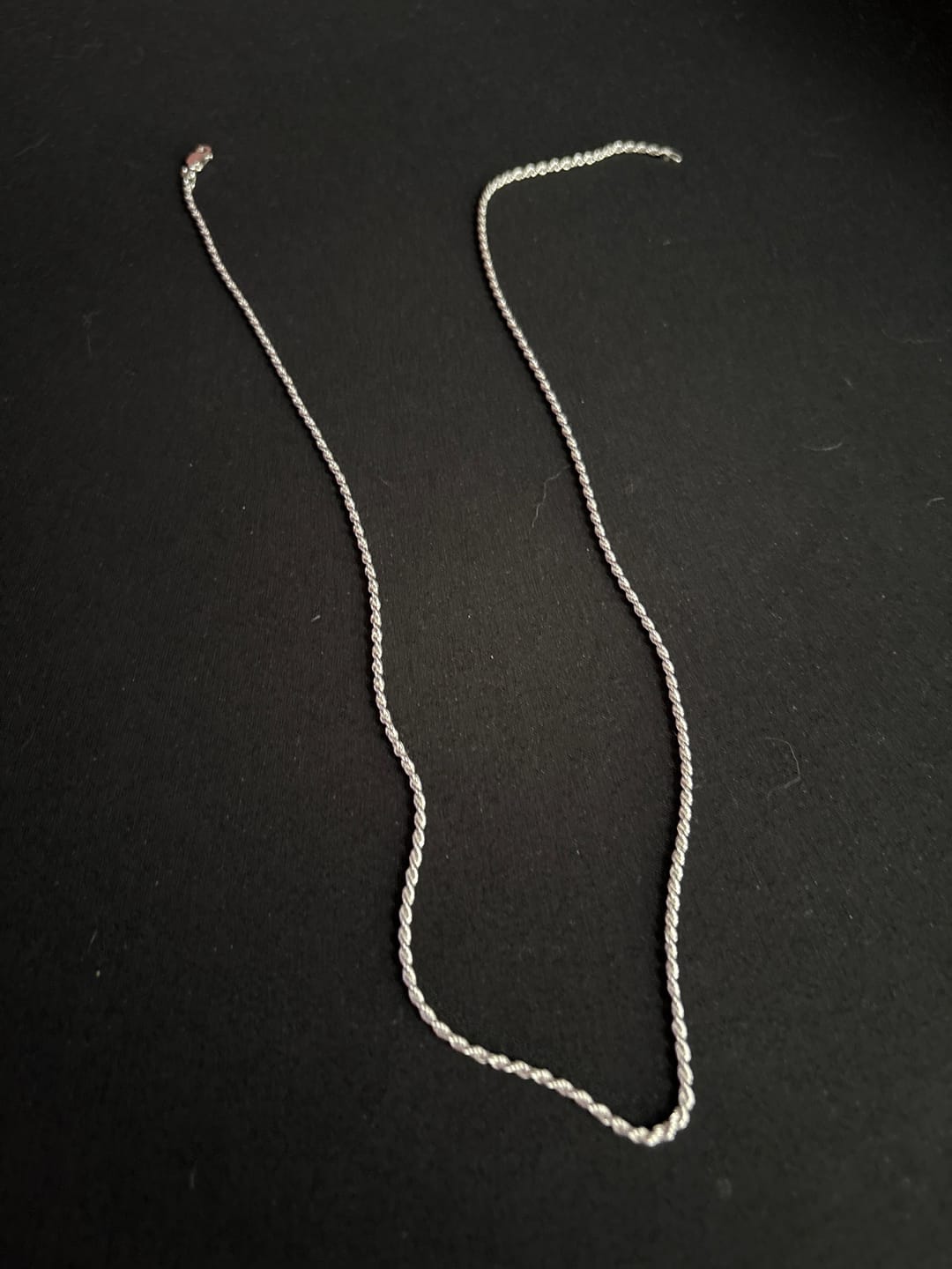 Customer photo review of 2MM STERLING SILVER ROPE CHAIN