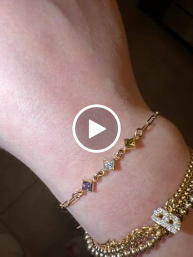 Customer video review of custom birthstone bracelet