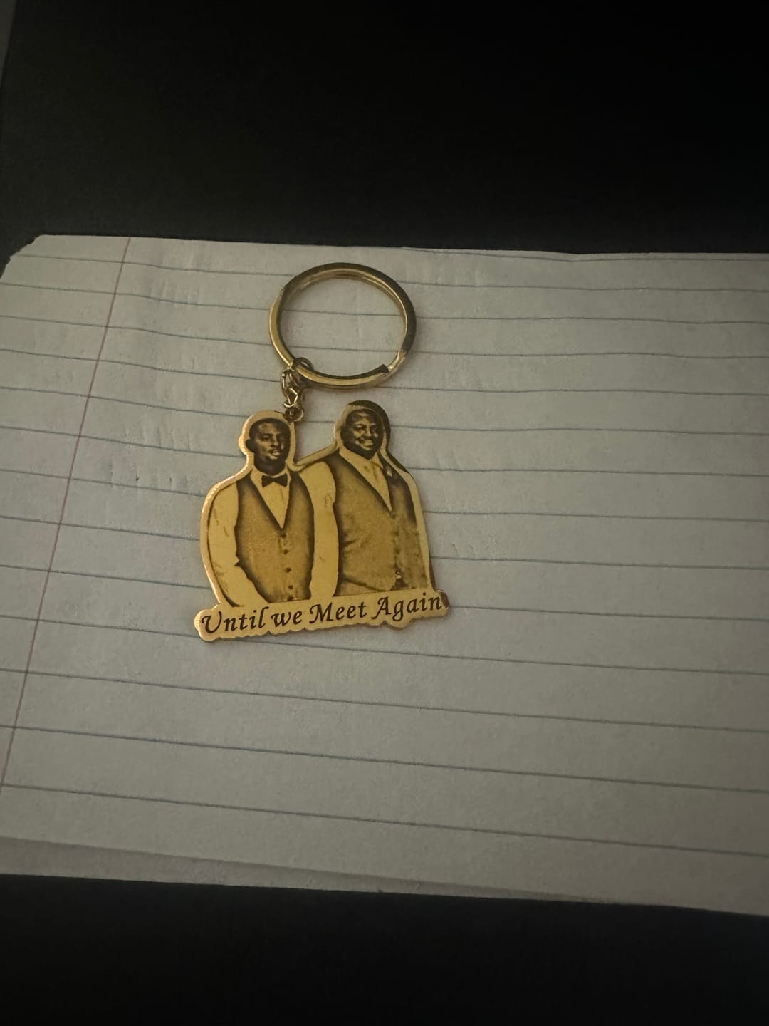 Customer photo review of Custom Photo Engraved Keychain