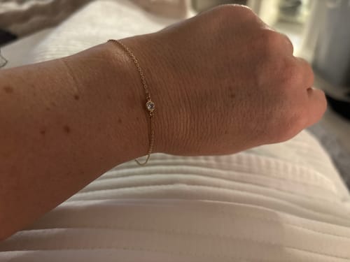 Customer photo review of 10K Gold Permanent Bracelets