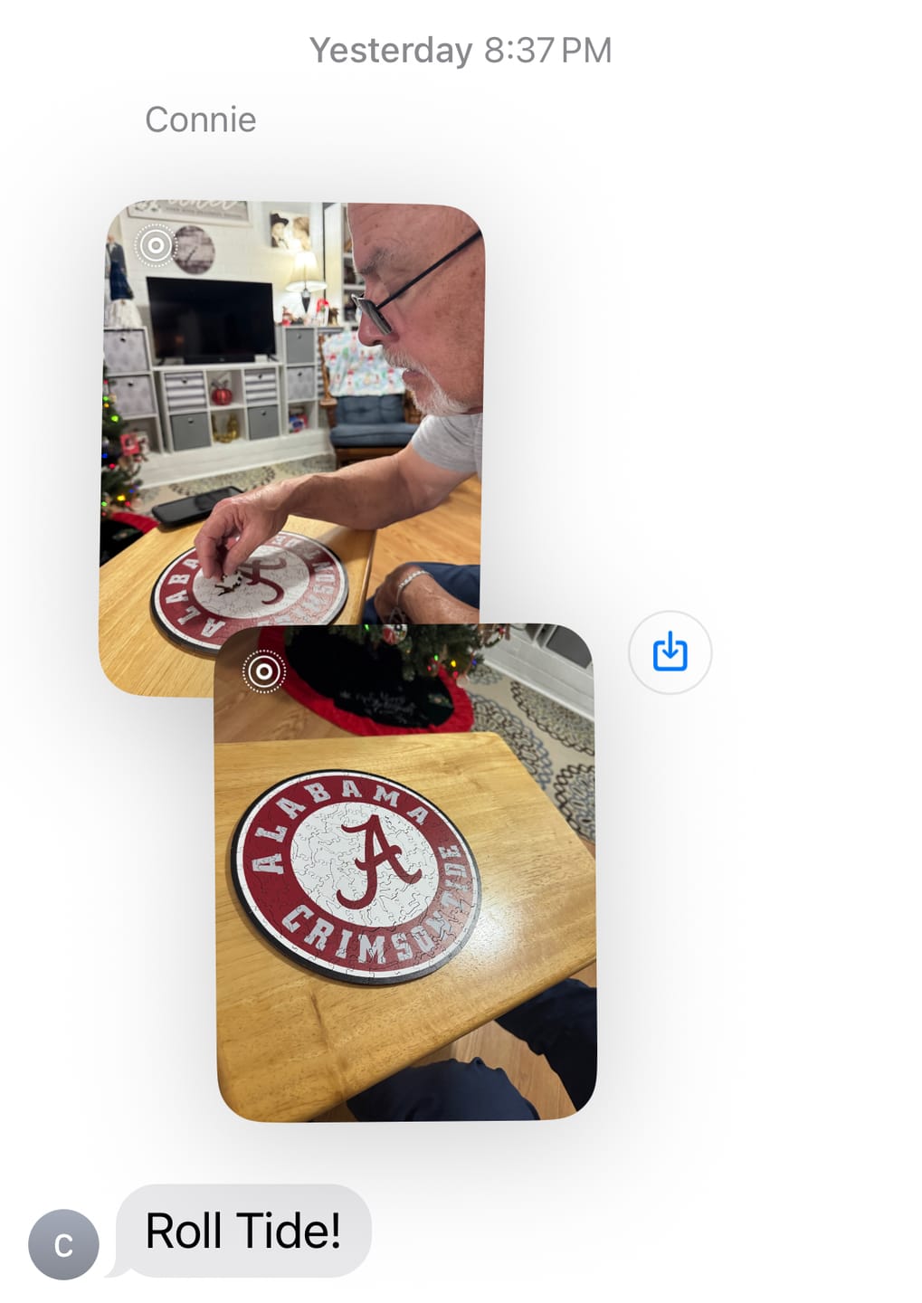 Customer photo review of University of Alabama - Wooden Puzzle