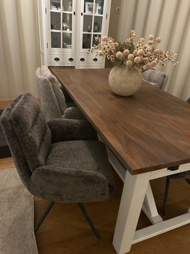 Customer photo review of Eetkamerstoel Gusto - Beige - Renegade Stof - Draaibaar