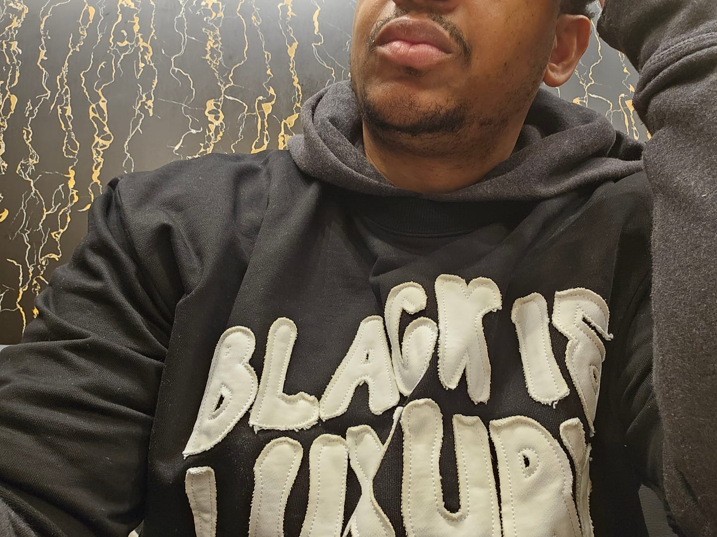 Customer photo review of BLK is Lux Cropped Crew