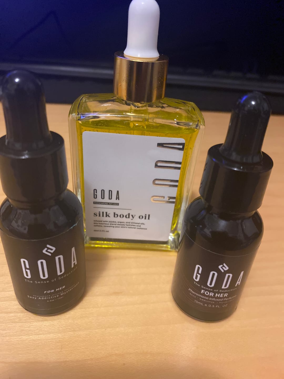 Customer photo review of Goda® Silk Body Oil