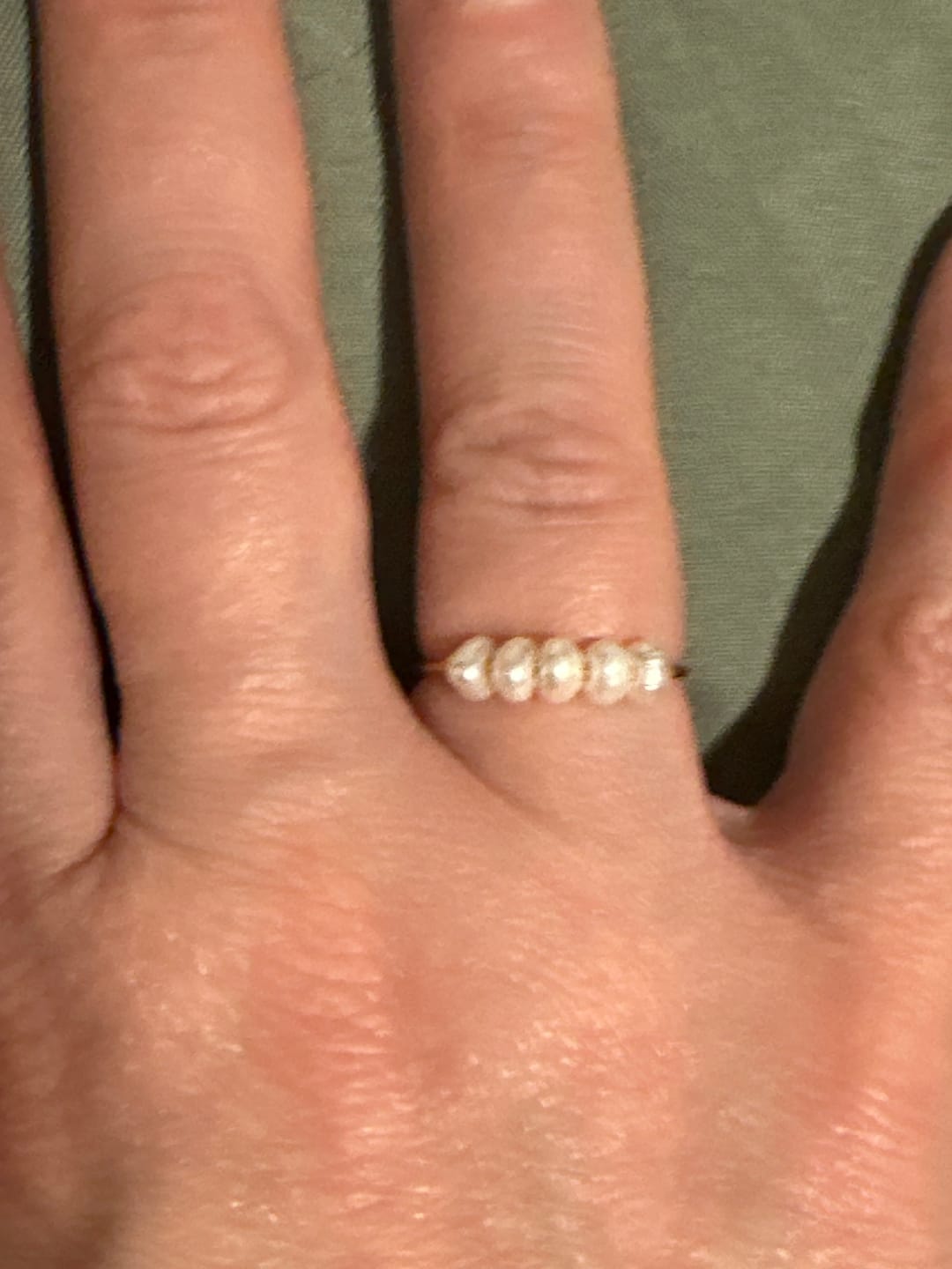 Customer photo review of Ariel Mini Pearl Ring