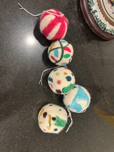Customer photo review of Ornament Party Needle Felting Kit