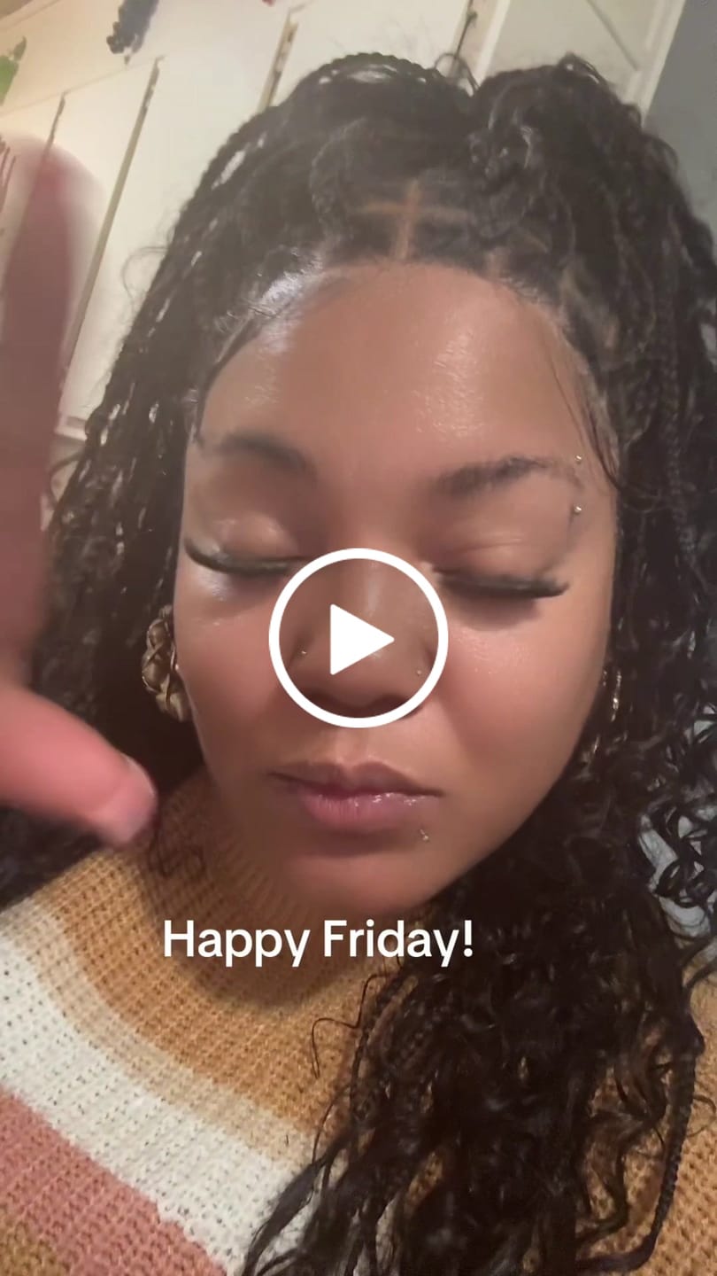 Customer video review of 24" Swiss HD Full Lace Lightweight Human Hair Curls Boho Box Braided Wig